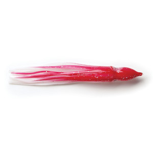 P-Line Sunrise Squid, 4.5'' Red/White 5pk