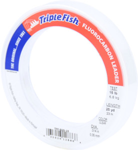 Triple Fish Fluro Leader, 25yd Clear 15lb Test