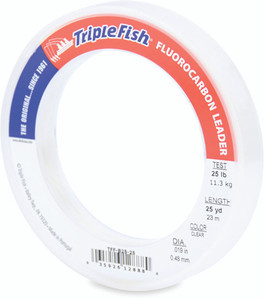 Triple Fish Fluro Leader, 25yd Clear 25lb Test