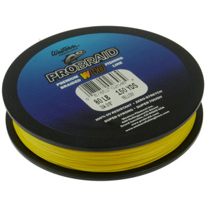 WFL W40 Braid Line, 150 yd Yellow 80 lb