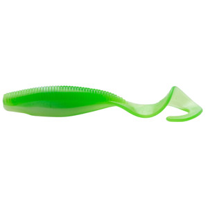 Z Man Scented Curly TailZ, 4'' Lime/Pearl 5pk