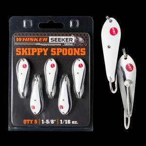 Whisker Seeker - WST Skippy Spoon 5pk - White Chrome
