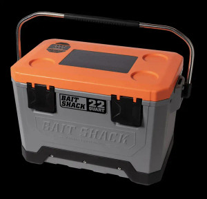 ACC Crappie Stix - Bait Shak Live Bait Cooler - Org Solar W/aerator 22qt -