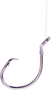 Eagle Claw - Snelled Circle Sea Hook - Plt Blk 7/0 5pk 18in -
