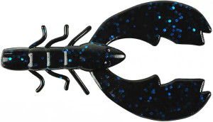 Berkley - Powerbait Chigger Craw - 4in 9bg Blk Blu Flk - PBBPCHC4-BBF