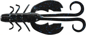 Berkley - Crazy Legs Chigger Craw - 4in 8bg Blk Blu Flk - PBBPCLCC4-BBF