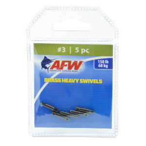 AFW - Brass Heavy Swivels - Blk 150lb 5pk -