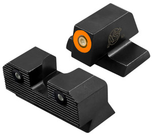 XS Sights SWR209S6N R3D 2.0 Orange Tritium FrontBlack Oxide Frame Fits SW Bodyguard 2.0