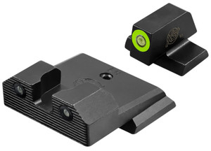 XS Sights SWR206P6G R3D 2.0 Night Sight Set Green Tritium FrontBlack Oxide Frame Fits SW MP 2.0 FSCompact