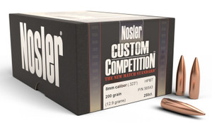 Nosler Custom Competition 8mm .323 200 GR Hollow Point Boat Tail HPBT 250 Box