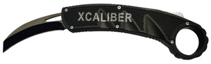 Xcaliber Knife Company Karambit 3 OTF Reverse Tanto Plain Black 440C SS Blade 5.75 Aluminum Handle