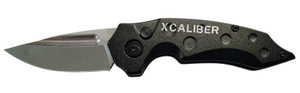 Xcaliber Knife Company Switch Blade 2.41 Folding Drop Point Plain Stainless D2 Steel Blade. 4.15 Aluminum Handle
