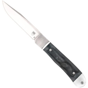 CobraTec Trapper Hidden Release Folding Knife Auto Folding Blade Black - CTTHRBLK