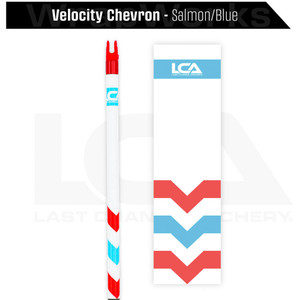 Last Chance WrapWorks Velocity Chevron   Salmon/Blue Precision Flex L-Series - WWS-S-LS-VCVSMBL