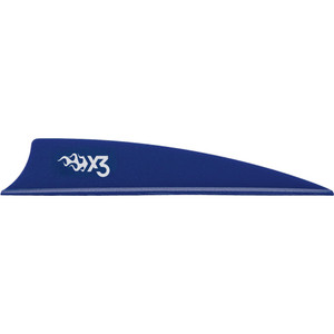 Bohning X3 Vanes Shield Cut 3 in. Blue 36 pk. - 101051BL3