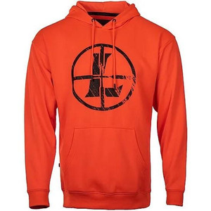 Leupold Distressed Reticle Performance Men's Hoodie Blaze Orange L - 184045