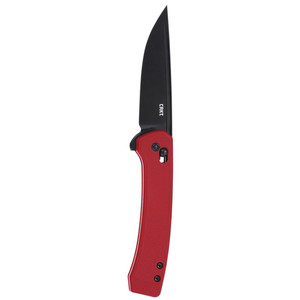 CRKT Q Compact Folding Knife 3" Drop Point Blade Red - 7075R