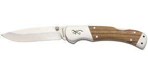 Browning - Sage Creek Folder - Zebra Wood, Large, Drop Point, Plain Edge, 3.5" Blade - 3220533