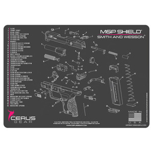 Cerus Gear - M&p Shield Schematic Promat - Charcoal Gray/pink - HM-SW-MP-SHLD-SCH-PNK
