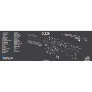 Cerus Gear - Ar-10 Schematic Rifle Promat - Charcoal Gray/cerus Blue - RM-AR10-SCH-GRY