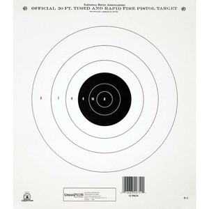 Champion - Nra Targets - Gb-3 50 Ft. Timed & Rapid Fire (train & Qualify), 10.5" X 12", (12 Pack) - 40751