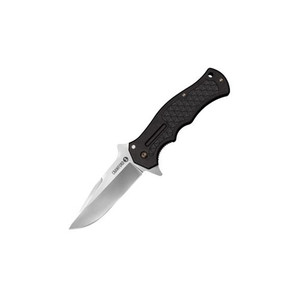 Cold Steel - Crawford 1 Folding Knife - Black, Clip Point, Plain Edge, 3.5" Blade - CS-20MWCB