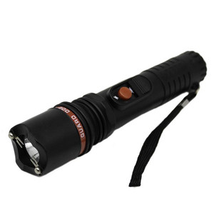 Guard Dog Security - Stun Gun Flashlight With Rubber Handle - Black, Inferno - SG-GDIN-BK
