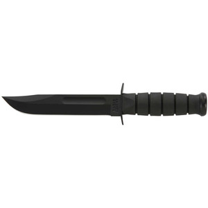Ka-bar - Full-size Black Ka-bar, Straight Edge Fixed Knife - Black - Clip Point - 1211