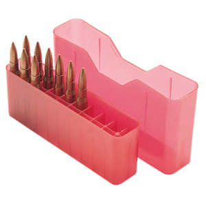 Mtm Case-gard - J-20 Series Medium Rifle Ammo Box - 20 Round - Clear Red - J-20-M-29