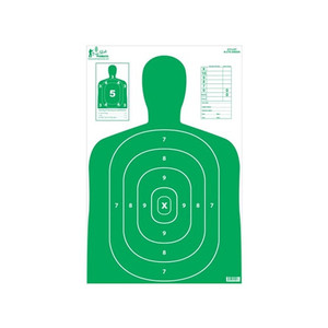 Pro-shot - B27-e Economy 23" X 35" Heavy Paper Target Green Silhouette - 5/pk - B-27E-GREEN-5PK