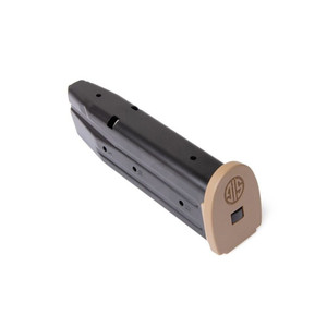 Sig Sauer - P250/p320 - 9mm, 17rd, Blued W/coyote Floorplate Magazine - MAG-MOD-F-9-17-COY