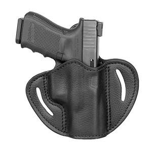 1791 Gunleather - Ultra Custom Belt Holster - Black, Leather, Right Handed, Size 2.1, Glock 17/19 - UCBH-2.1-NSB-R