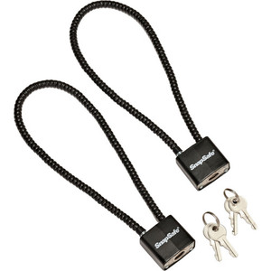 Snap Safe - Cable Padlocks - Black, 2 Pack, 2 Feet - 75281