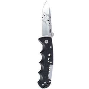 Sog Knives - Kilowatt Folding Knife - Black, Clip Point, Plain Edge, 3.4" Blade - SOG-EL01-CP