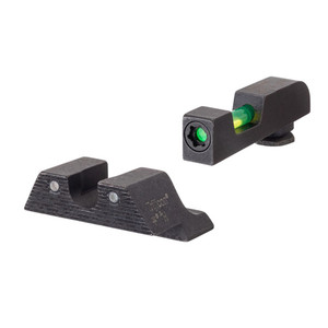 Trijicon - Di Night Sight Set - Glock 20/21/29/30/36/40/41, Frt Blk Out/grn Trit/grn Fiber, Rear Black Out/grn Trit - GL804-C-601104