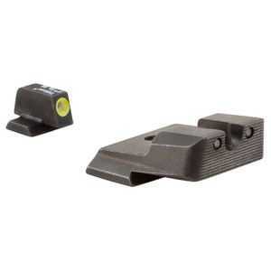 Trijicon - Hd Night Sights - Smith & Wesson M&p/sd9/sd40, Front Yellow Outline/green Tritium, Rear Black Outline/green Tritium - SA137Y