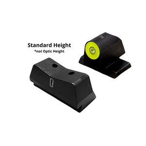 Xs Sights - Dxt2 Big Dot Night Sights - M2.0 Optics Ready Full Size & Compact (9mm, 40 S&w, 45 Acp, 10mm), Yellow Dot Front, Tritium Rear - SW-0039S-5Y