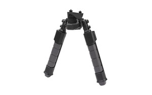 Allen Company Helix Rifle Bipod, Bipod, Fits M-LOK Rail, Matte Finish, Black and Gray, Silicone Hand Placement Area 5203