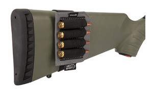 Allen Company Next Shot, Buttstock Shell Holder, Black and Gray, Holds up to (4) .223-300 Winchester Magnum Rifle Cartridges 8208