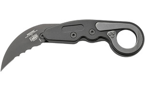 Columbia River Knife & Tool PROVOKE w/ VEFF SERRATIONS, Folding Knife with Kinematic, Combination Edge, D2 Steel Blade, Titanium Nitride Finish, 6061 T6 Aluminum Handle 4040V