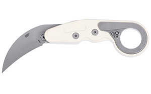 Columbia River Knife & Tool Provoke, Folding Knife, 2.47" Hawkbill Blade, AUS 8 Blade Steel, 7.19" Overall Length, Stonewash Finish, Silver, Sand Grivory Handle, Liner Lock 4041S