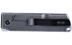 Columbia River Knife & Tool MinimalX, Folding Knife, Satin Finish, Silver, Silver Handle, Plain Edge, 2.19" Blade Length, Sandvik 12C27 Steel, Frame Lock 5915