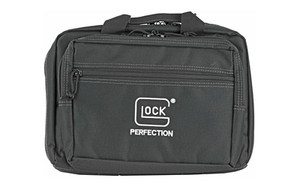 GLOCK OEM Double Pistol Case, Black, 12.5" X 9.5" X 4.5", Padded Compartments, Holds 2 Handguns, 5 Magazines, Ammo, and Range Tools AP60242