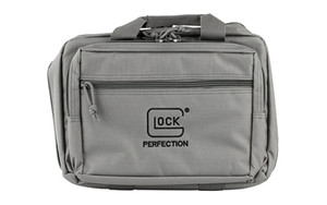 GLOCK OEM Double Pistol Case, Gray, 12.5" X 9.5" X 4.5", Padded Compartments, Holds 2 Handguns, 5 Magazines, Ammo, and Range Tools AP60301