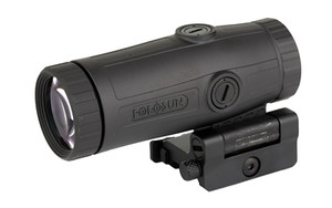Holosun Technologies Magnifier, 3X Power, 28 Objective, QD Mount, 1/3 Riser, Switch To Side, Lens Cloth And Mounting Tool, Black, Aluminum Housing HM3X