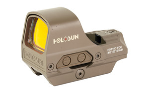 Holosun Technologies HS510C, Reflex Sight, Multiple Reticle, 65 MOA Circle, 2 MOA Red Dot, Aluminum Housing, Matte Finish, Flat Dark Earth, Solar with Internal Battery HS510C-FDE