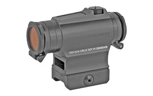 Holosun Technologies Micro Red Dot, 2 MOA Dot with 65 MOA Circle or 2 MOA Dot, QD Mount, Removeable/Rotating Flip Lens Caps, Side Battery, Black HS515CM