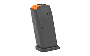 GLOCK OEM Magazine, 9MM, 10 Rounds, For GLOCK 26, Cardboard Style Packaging, Polymer, Black, Orange Follower, Gen5 33377