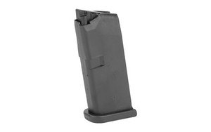 GLOCK OEM Magazine, 9MM, 6 Rounds, For GLOCK 43, Cardboard Style Packaging, Polymer, Black MF43006