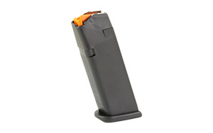 GLOCK OEM Magazine, 10MM, 15 Rounds, For GLOCK 20, Orange Follower, Polymer, Black 74197